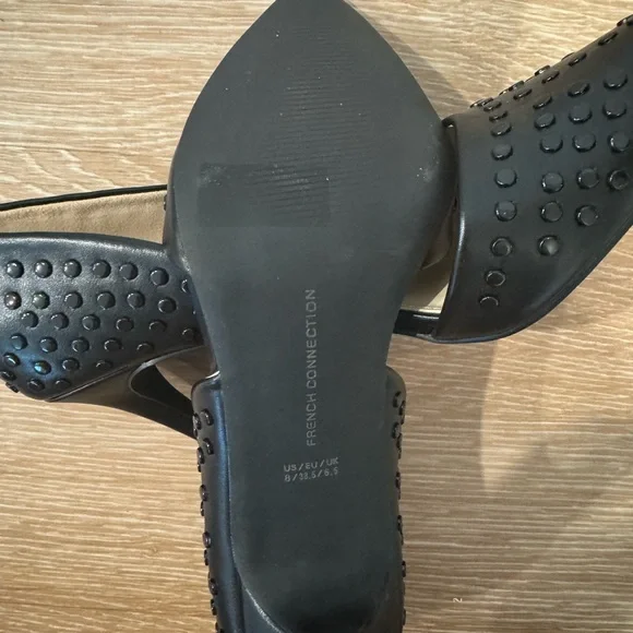 French Connection Black Studded Women's Heels - Picture 4 of 5